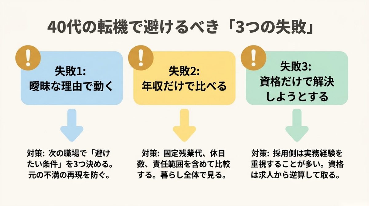 曖昧な理由で動く年収だけで比べる資格だけで解決しようとする3つの失敗と対策