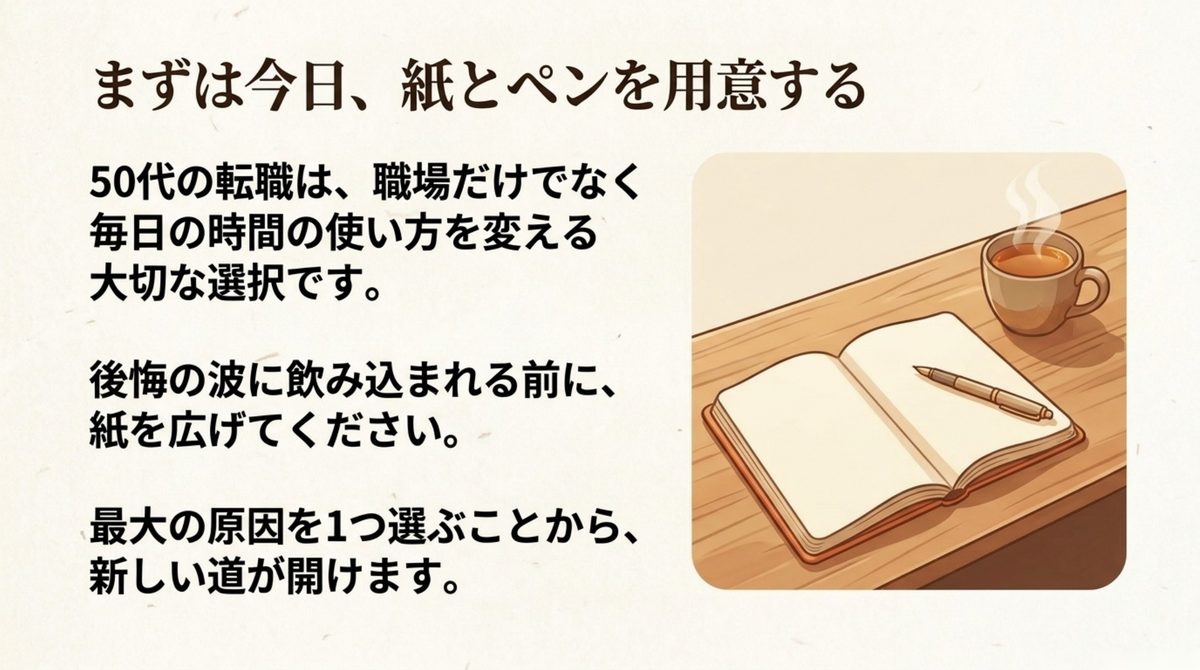 最大の後悔原因を一つ選び次の条件へ変える最終行動図