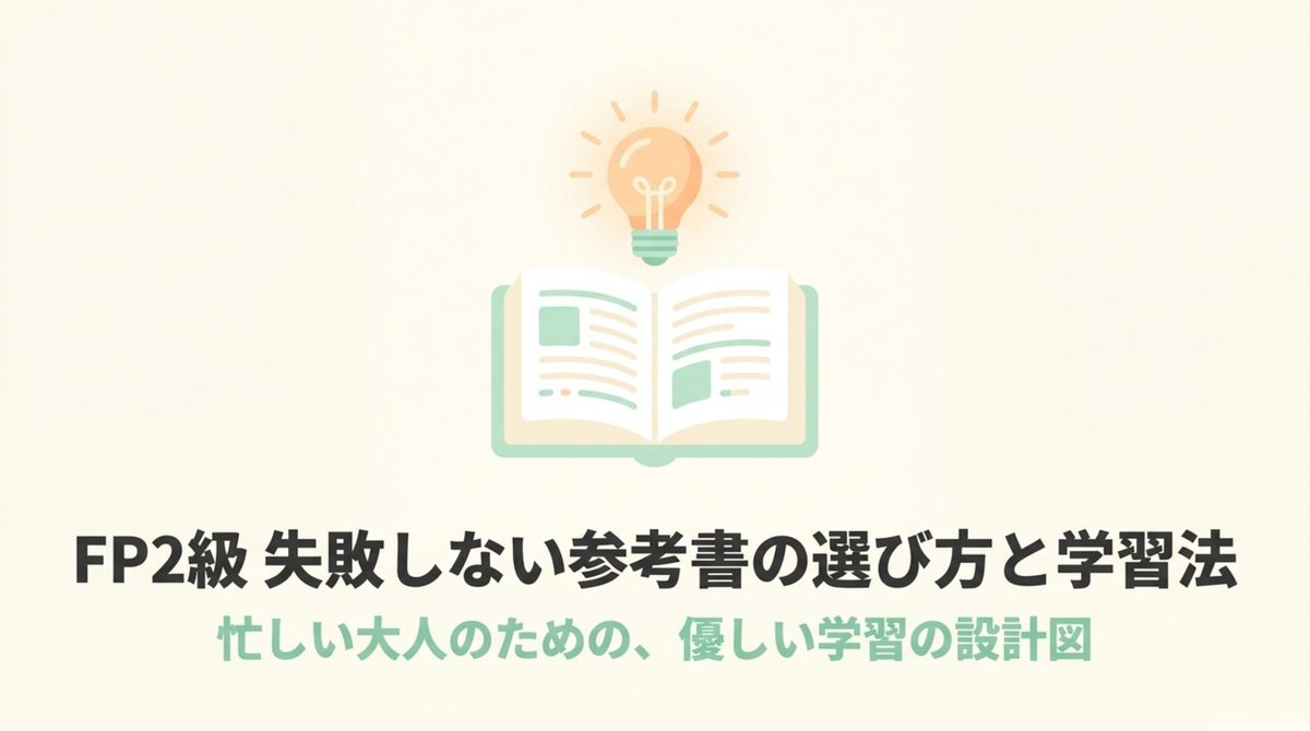 FP2級の参考書選びと学習法をまとめた学習設計図