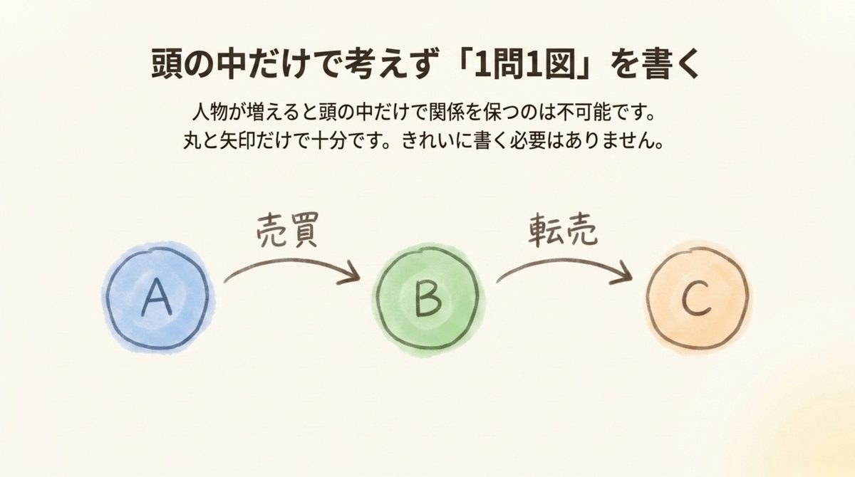 行政書士民法の1問1図で人物関係を整理する方法