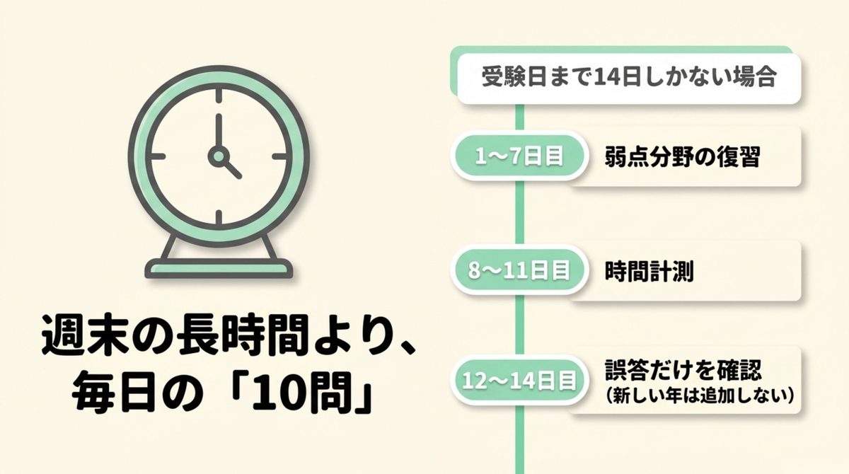 ITパスポート試験14日前の過去問計画