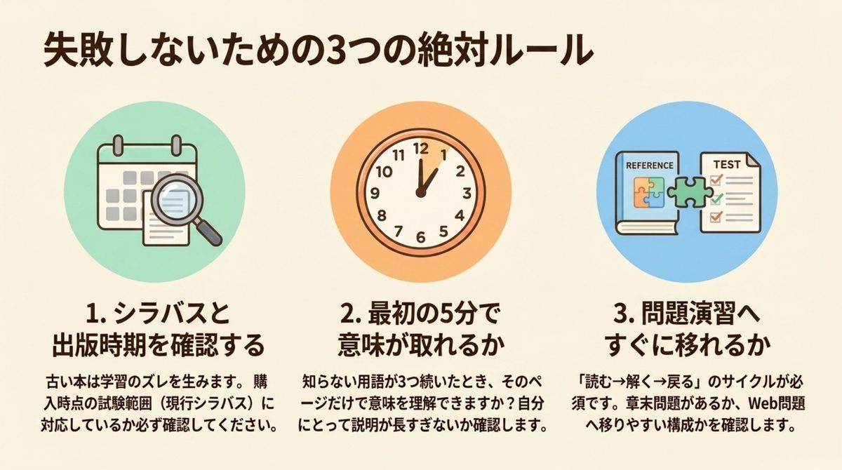 ITパスポート参考書選びで失敗しない3つのルール