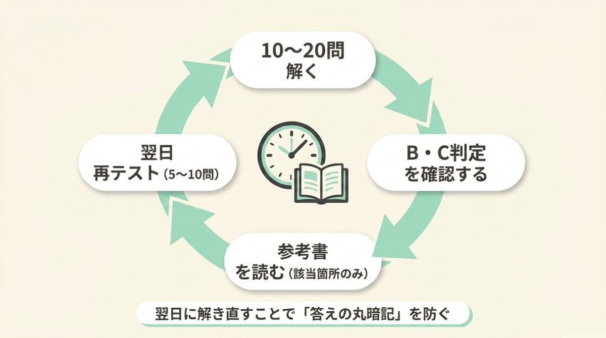ITパスポート過去問の復習サイクル
