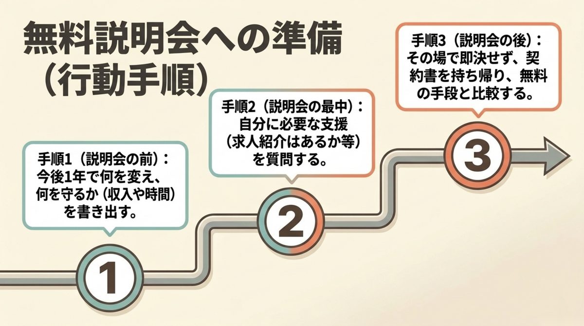 申し込み前の確認手順を整理した図解