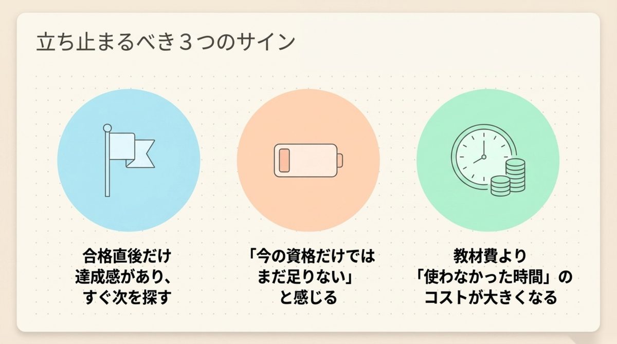 資格を増やす前に立ち止まる3つのサイン