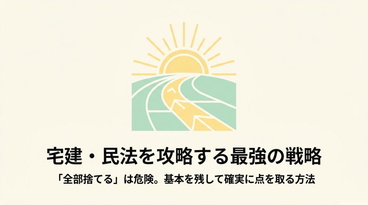 宅建の民法を全部捨てずに基本を残して得点する戦略の全体像