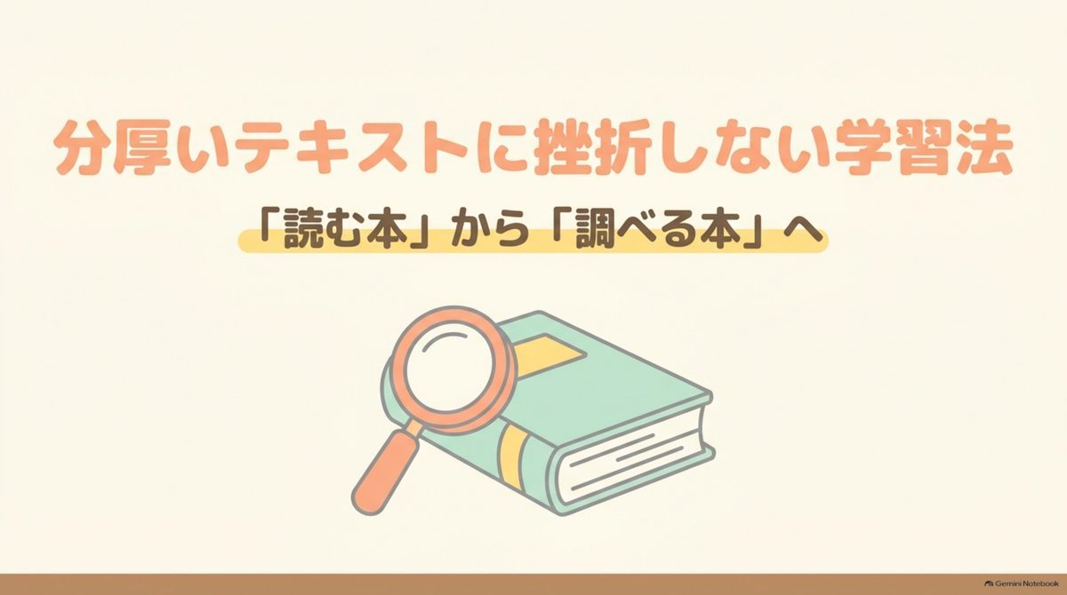 分厚い宅建テキストを「読む本」から「調べる本」へ変える学習法