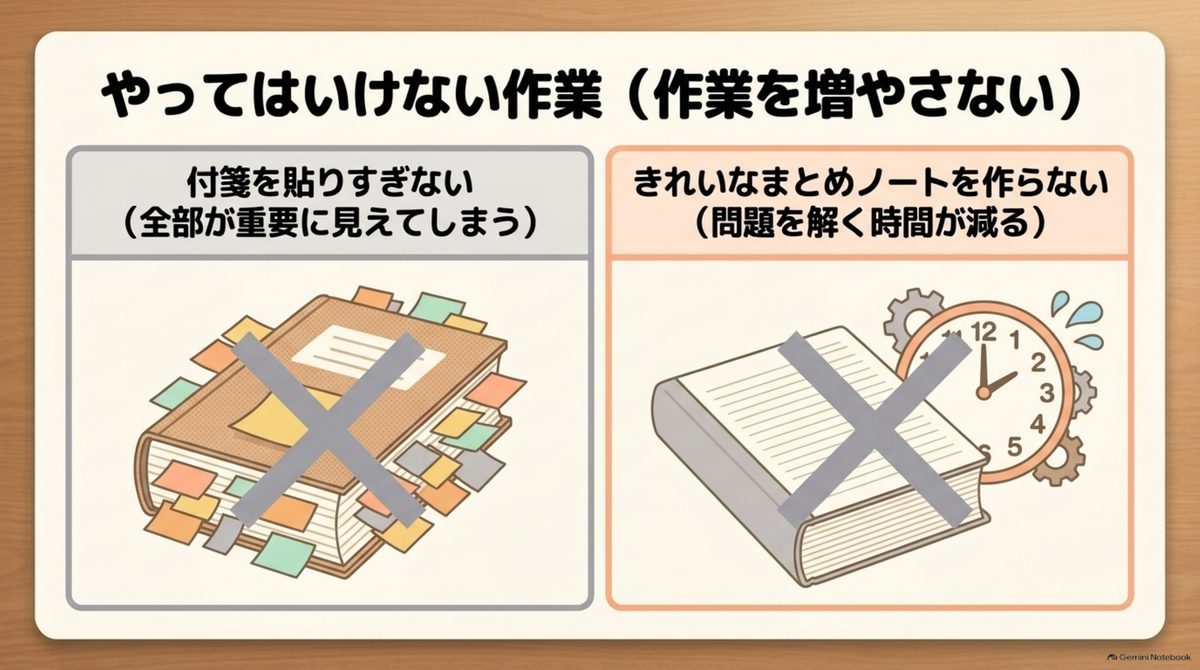 宅建学習で付箋を貼りすぎず、まとめノートを作り込みすぎない方法